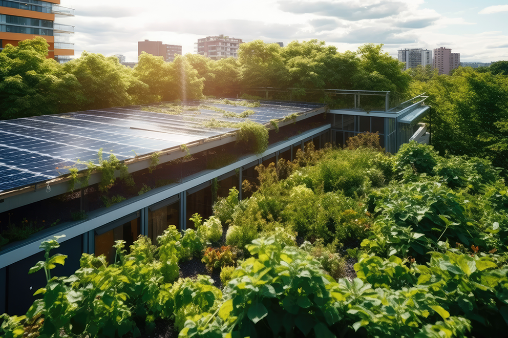 Klimafolgenanpassung. Handlungsfelder für das: fachgerechte Gründächer, Fassaden wirkungsvoll und nachhaltig begrünen.