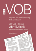 Produktabbildung:VOB Teil B - DIN 1961 - Abreißblock